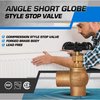 Everflow SWT Globe Style Angle Stop Valve, Brass 3/4" 74341-NL